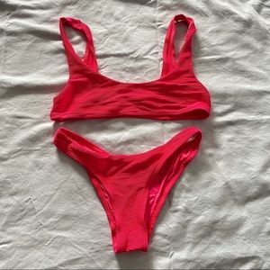 Topshop ribbed bikini